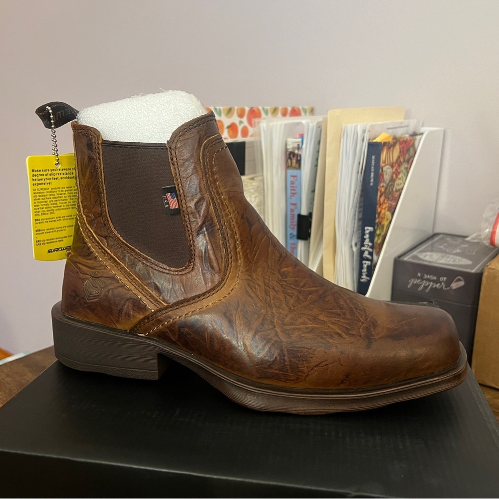 🤎 MENS BROWN LEATHER BOOTS 🤎
